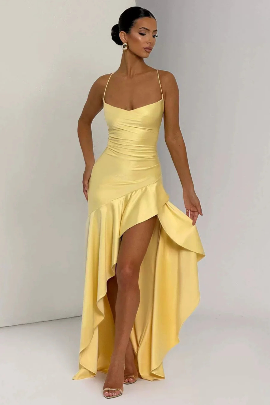 Maxikleid Mit Wasserfallausschnitt