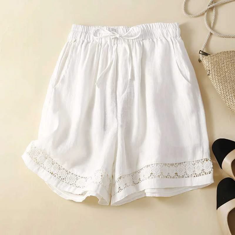 Rica Shorts mit Spitzenbesatz