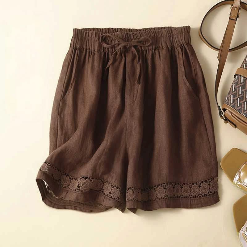 Rica Shorts mit Spitzenbesatz