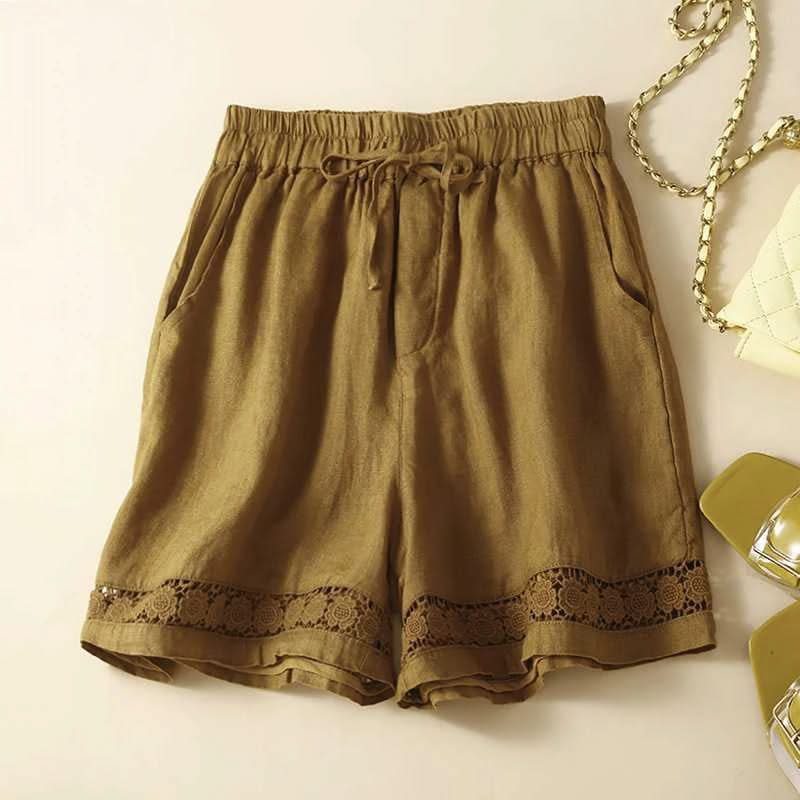 Rica Shorts mit Spitzenbesatz