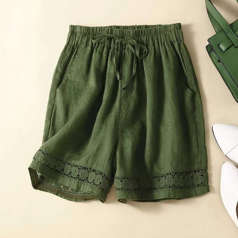 Rica Shorts mit Spitzenbesatz