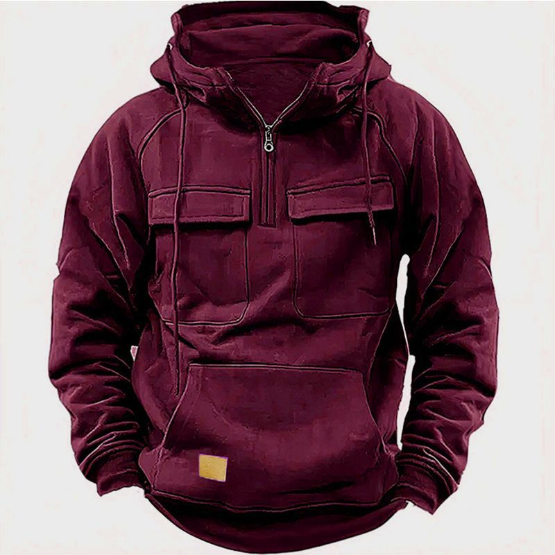 Herren-Kapuzenpullover Grau