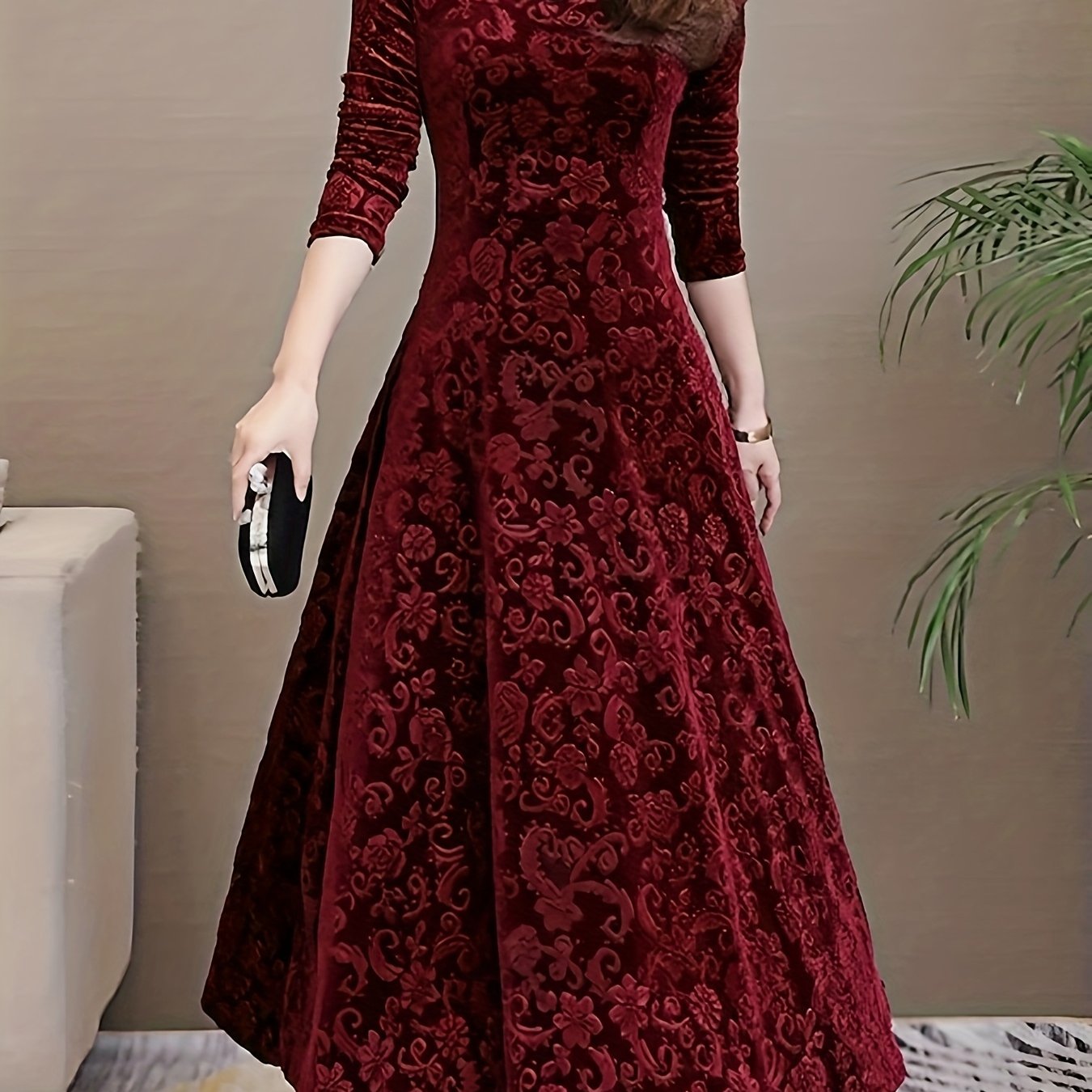 Adeline Midikleid mit langen Ärmeln