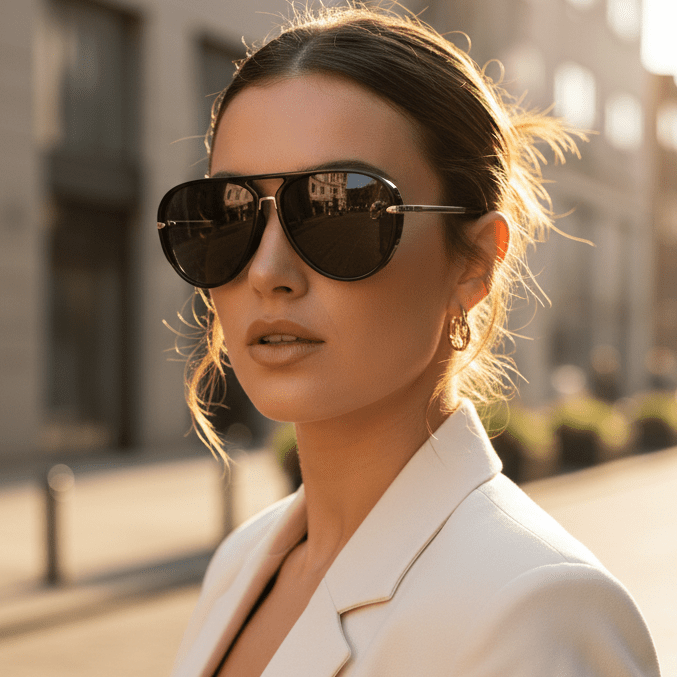 Retro-Pilotenbrille mit UV400-Schutz