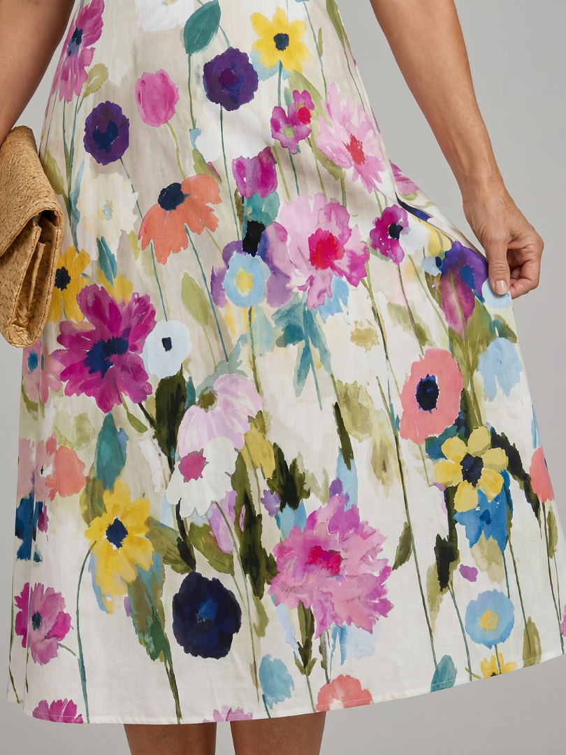 Flory Midikleid Mit Blumenmuster