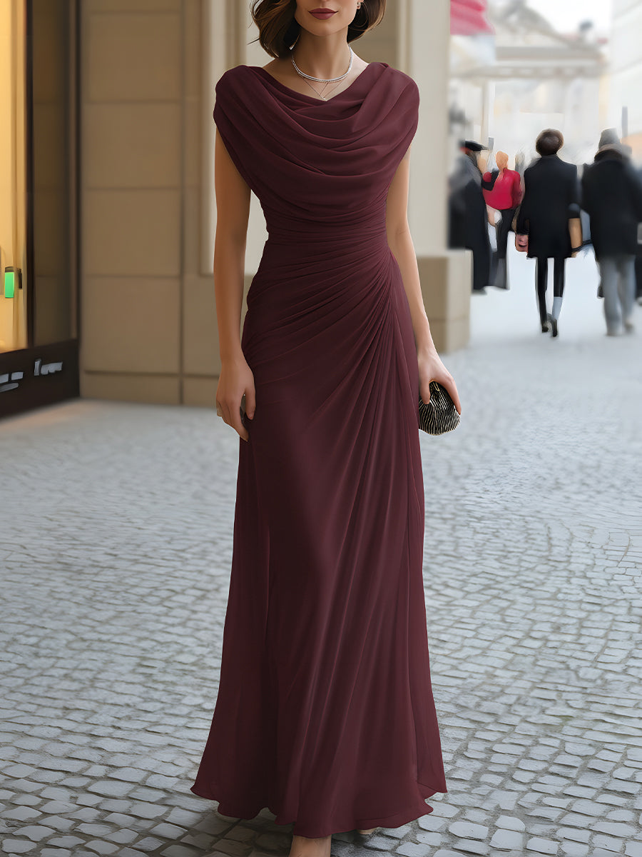 Bristol Maxikleid mit Wasserfallausschnitt