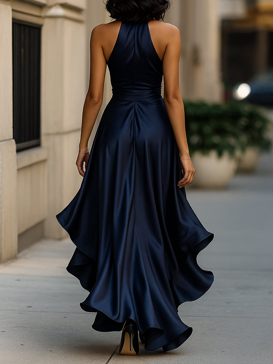 Callie Neckholder-Maxikleid mit Rüschenbesatz