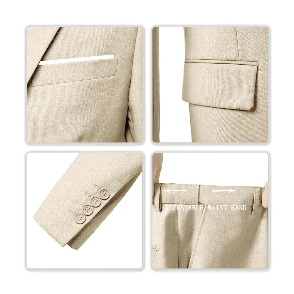 Dreiteiliger Herrenparka in Beige