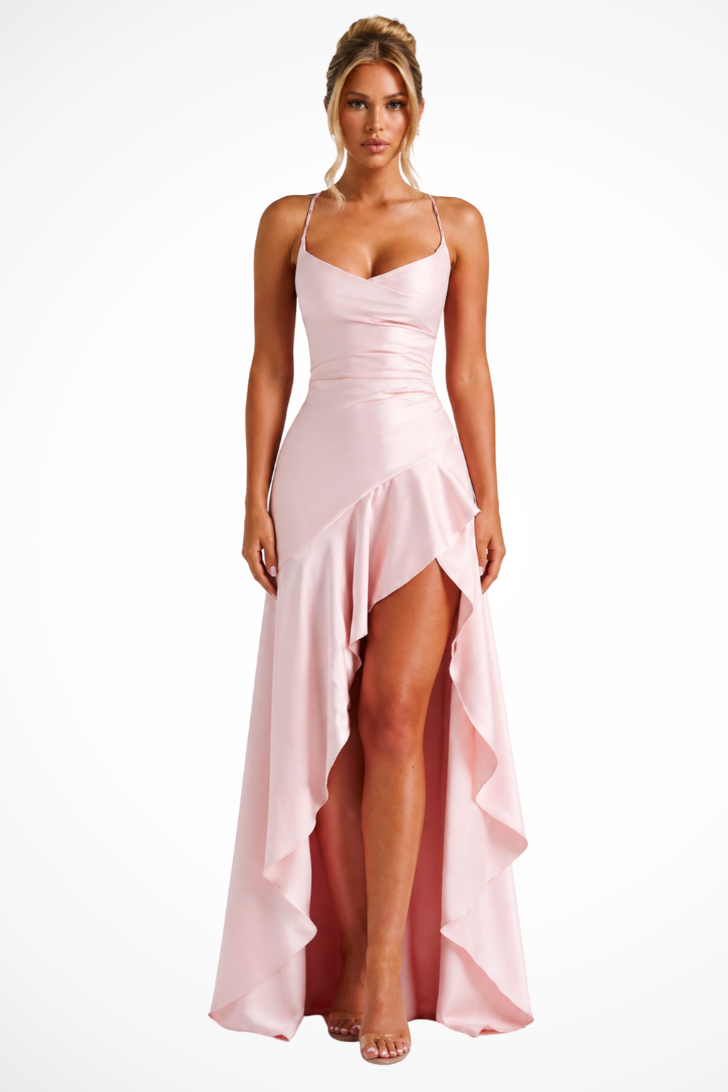 Maxikleid Mit Wasserfallausschnitt
