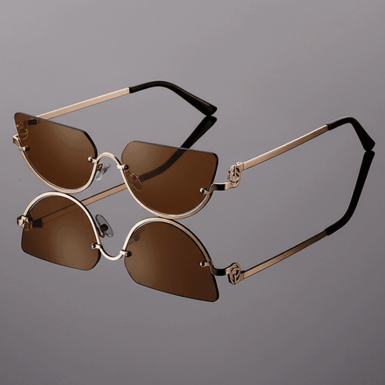 Sonnenbrille in Katzenaugenform