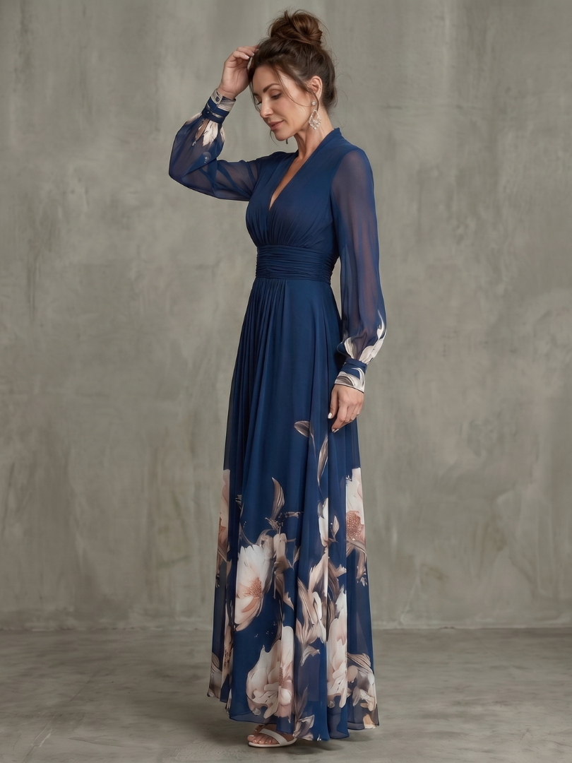 Ziva Maxikleid mit Plisseerock