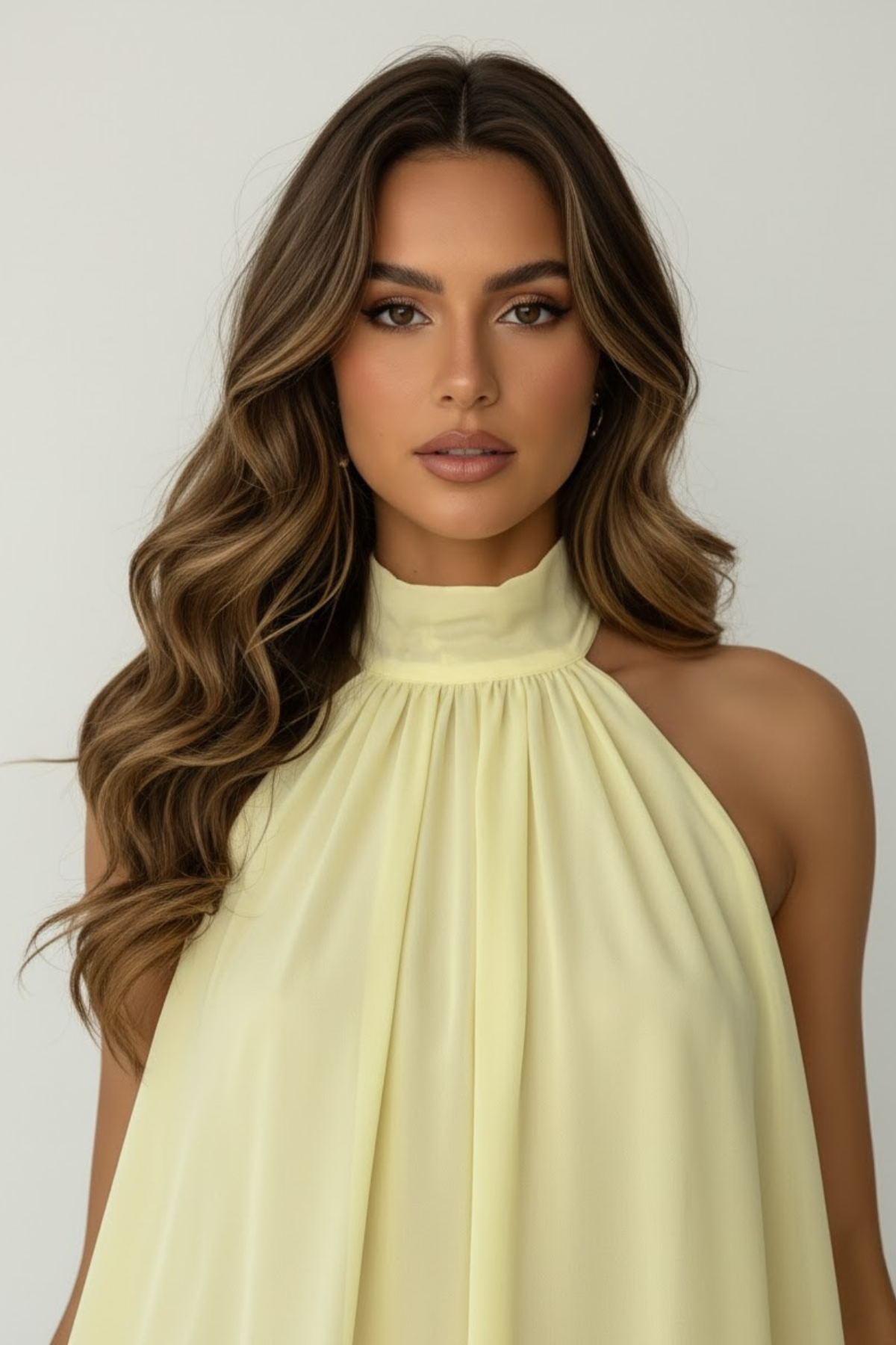Schwingendes Neckholder-Minikleid