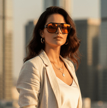 Eckige Retro-Sonnenbrille