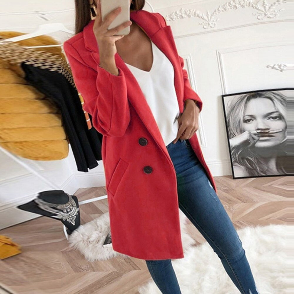 Adelphe Langer Parka mit Knopfleiste