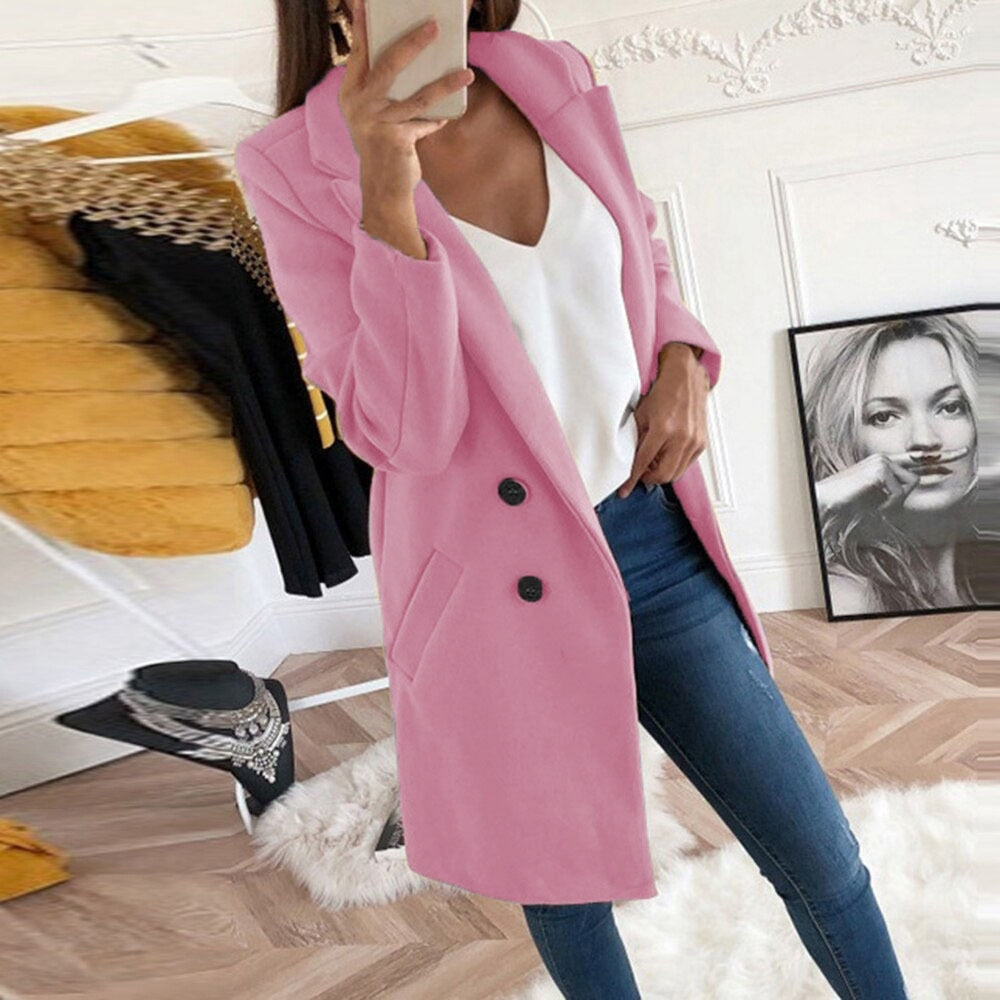 Adelphe Langer Parka mit Knopfleiste