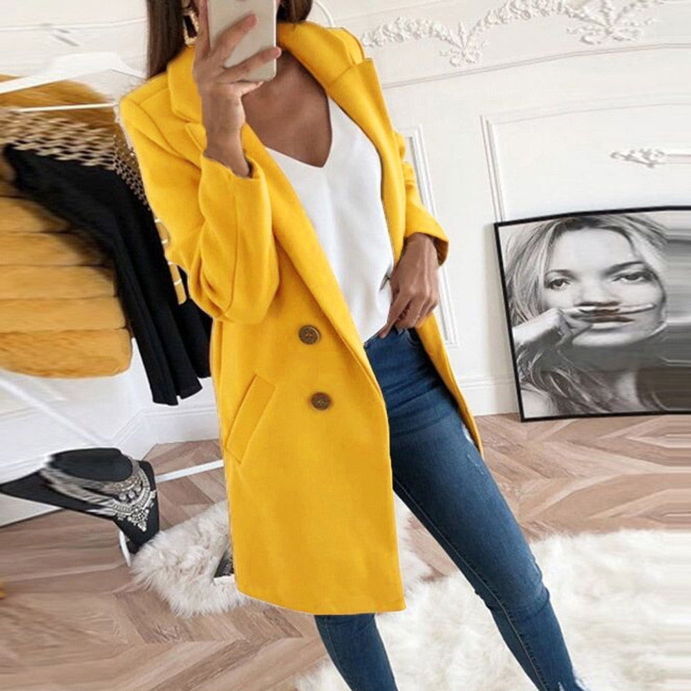 Adelphe Langer Parka mit Knopfleiste