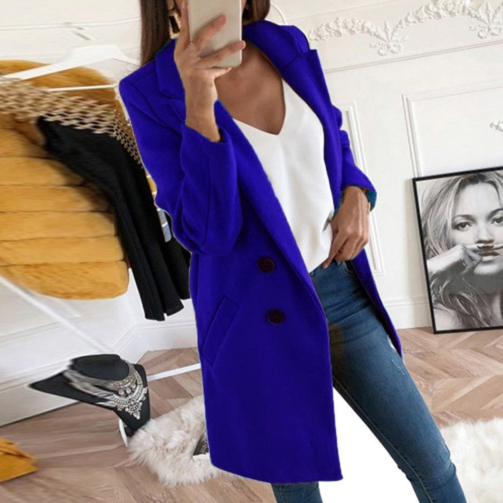 Adelphe Langer Parka mit Knopfleiste