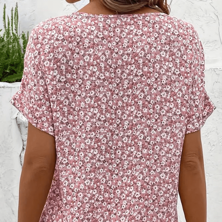 Blumenbluse mit Lockerem Fall