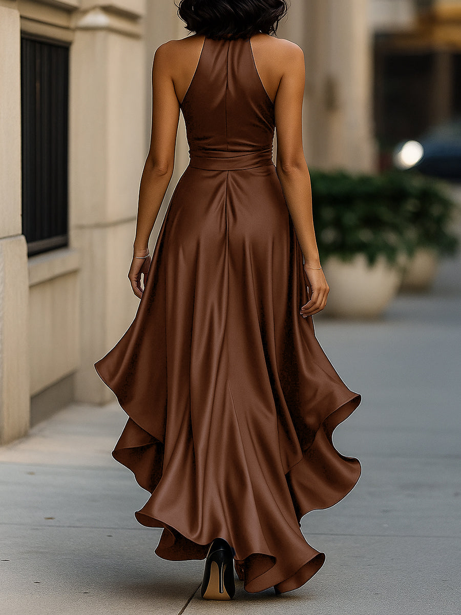 Callie Neckholder-Maxikleid mit Rüschenbesatz