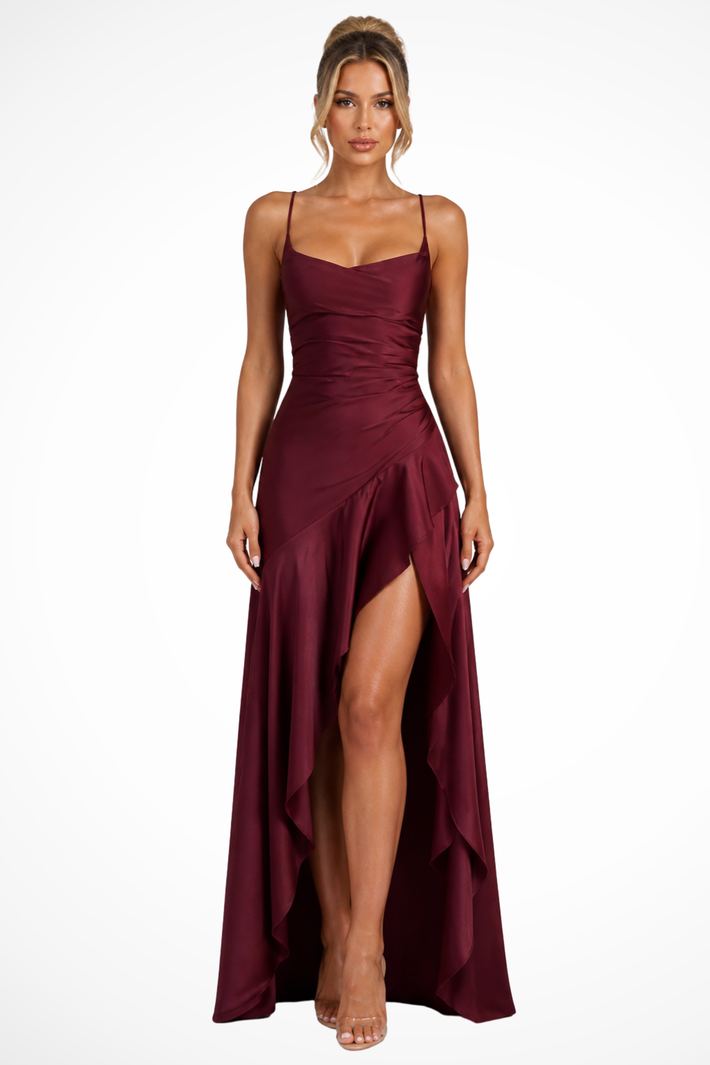 Maxikleid Mit Wasserfallausschnitt