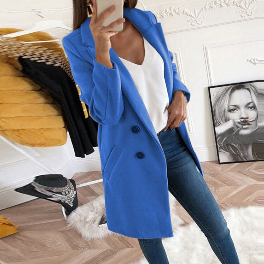 Adelphe Langer Parka mit Knopfleiste