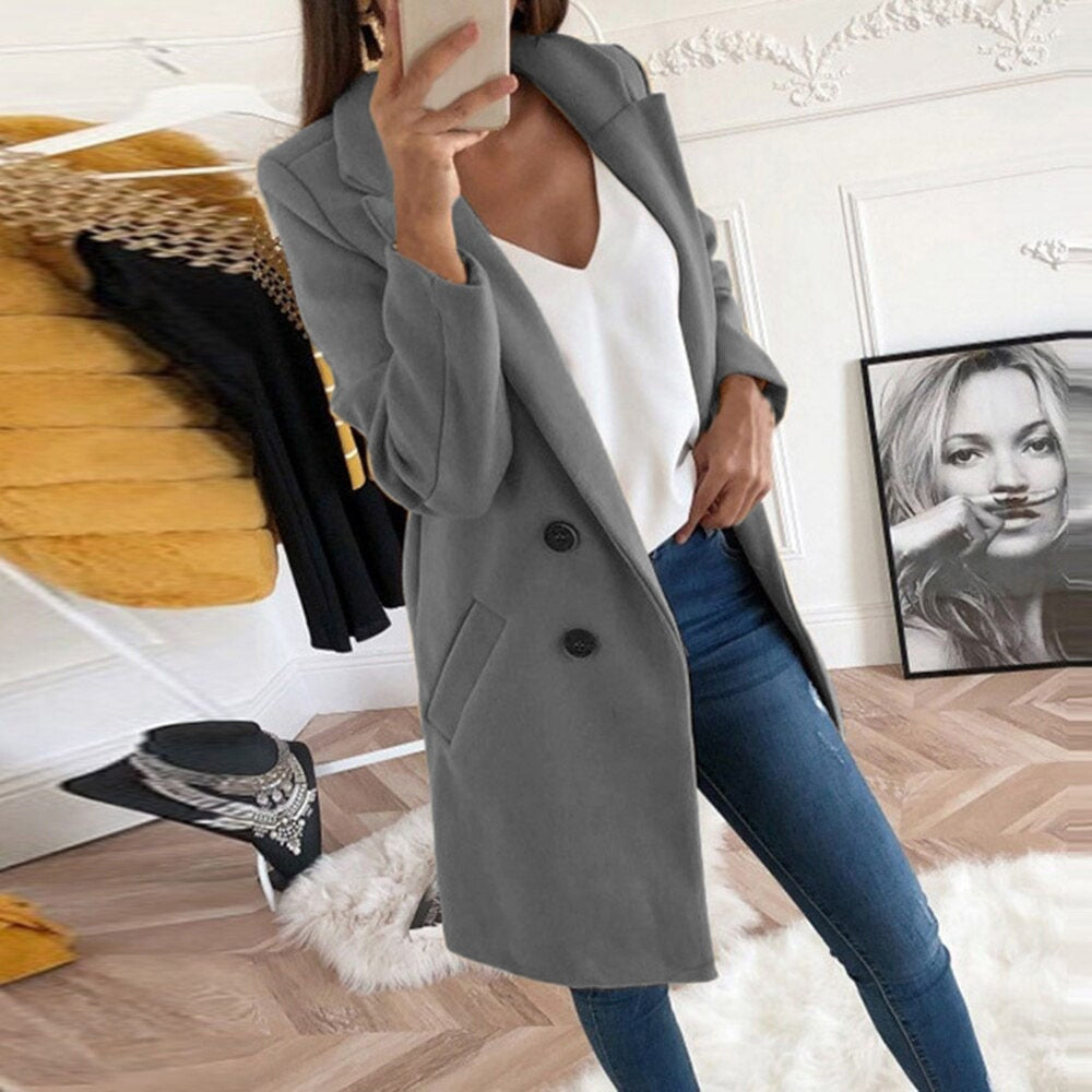 Adelphe Langer Parka mit Knopfleiste