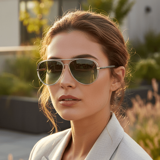 Retro-Pilotenbrille mit UV400-Schutz