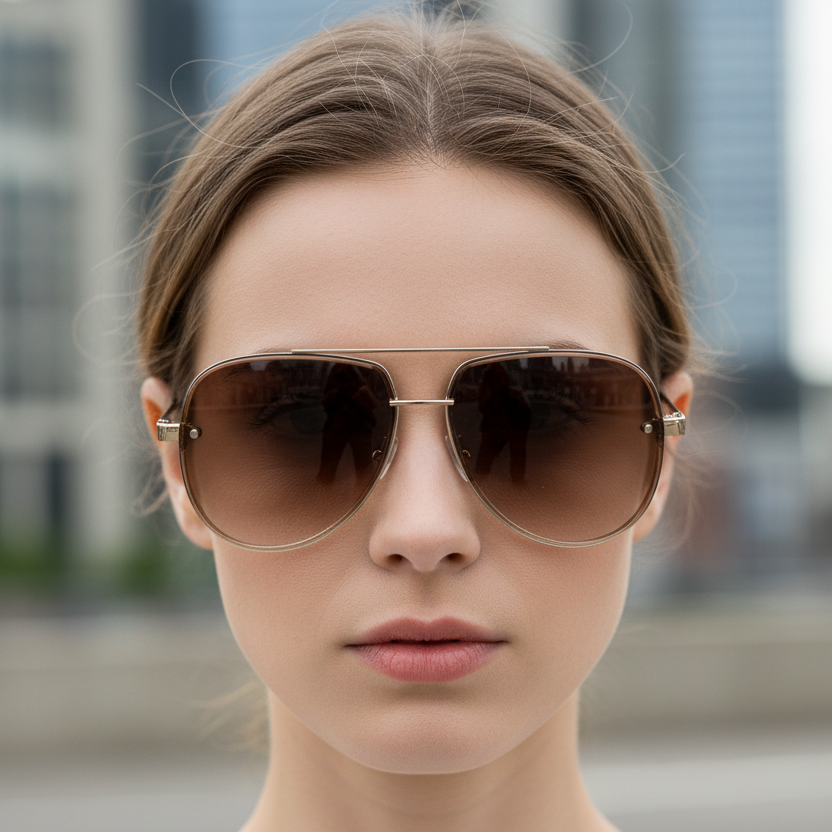 Leichte Pilotenbrille mit UV-Schutz