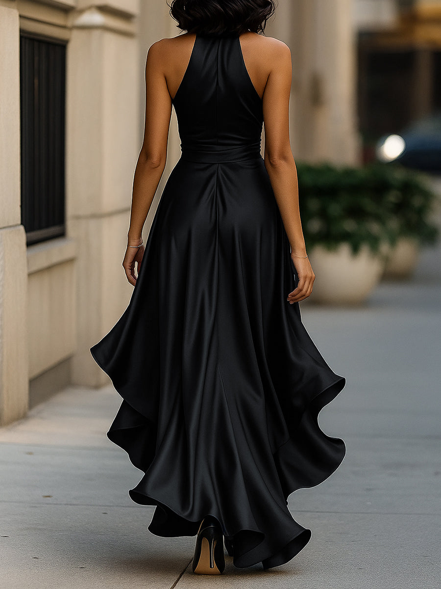 Callie Neckholder-Maxikleid mit Rüschenbesatz