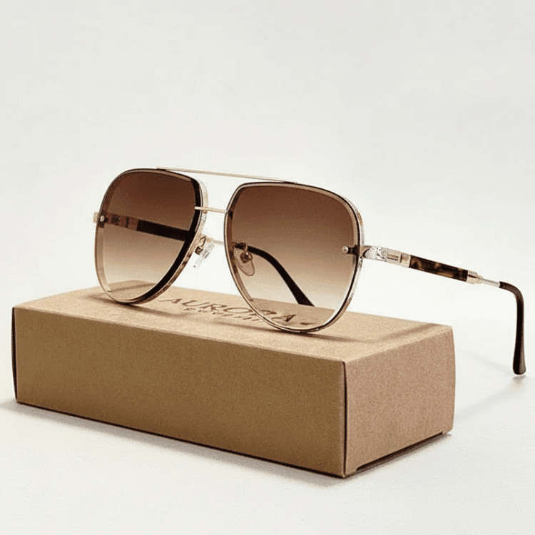 Leichte Pilotenbrille mit UV-Schutz