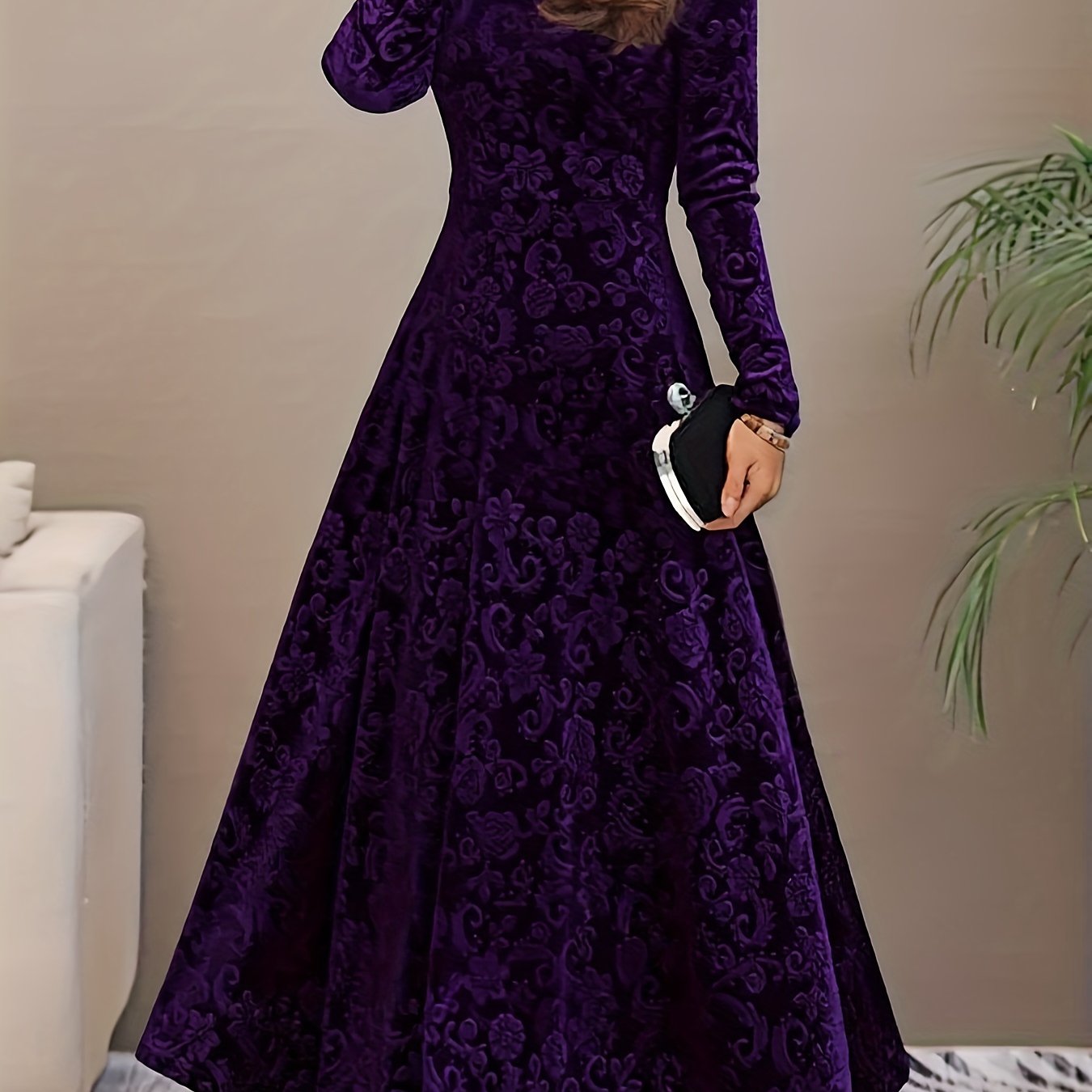 Adeline Midikleid mit langen Ärmeln