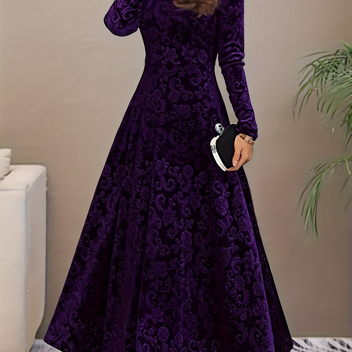 Adeline Midikleid mit langen Ärmeln
