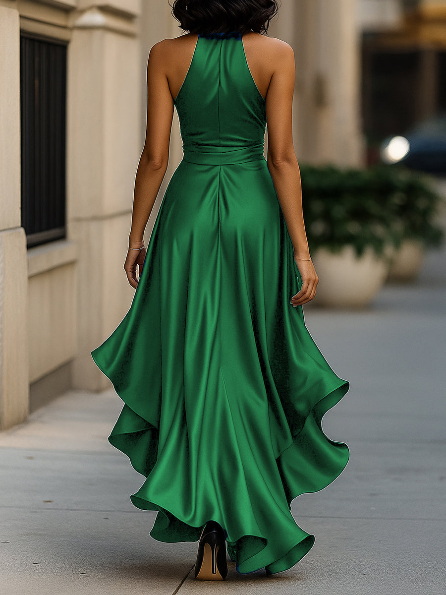 Callie Neckholder-Maxikleid mit Rüschenbesatz