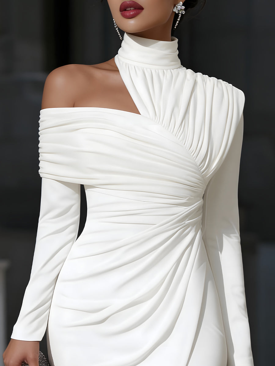 Zuri One-Shoulder-Midikleid