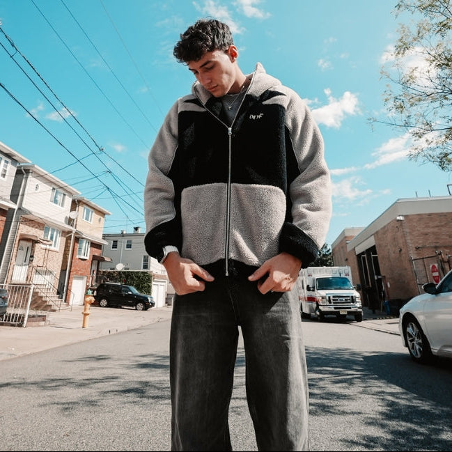 Ninja-Pullover in Schwarz-Grau