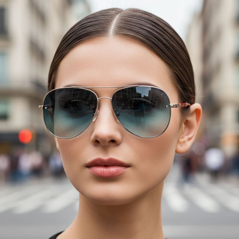Leichte Pilotenbrille mit UV-Schutz