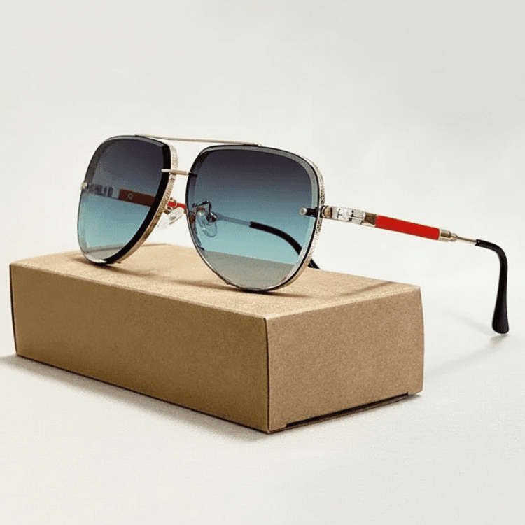 Leichte Pilotenbrille mit UV-Schutz