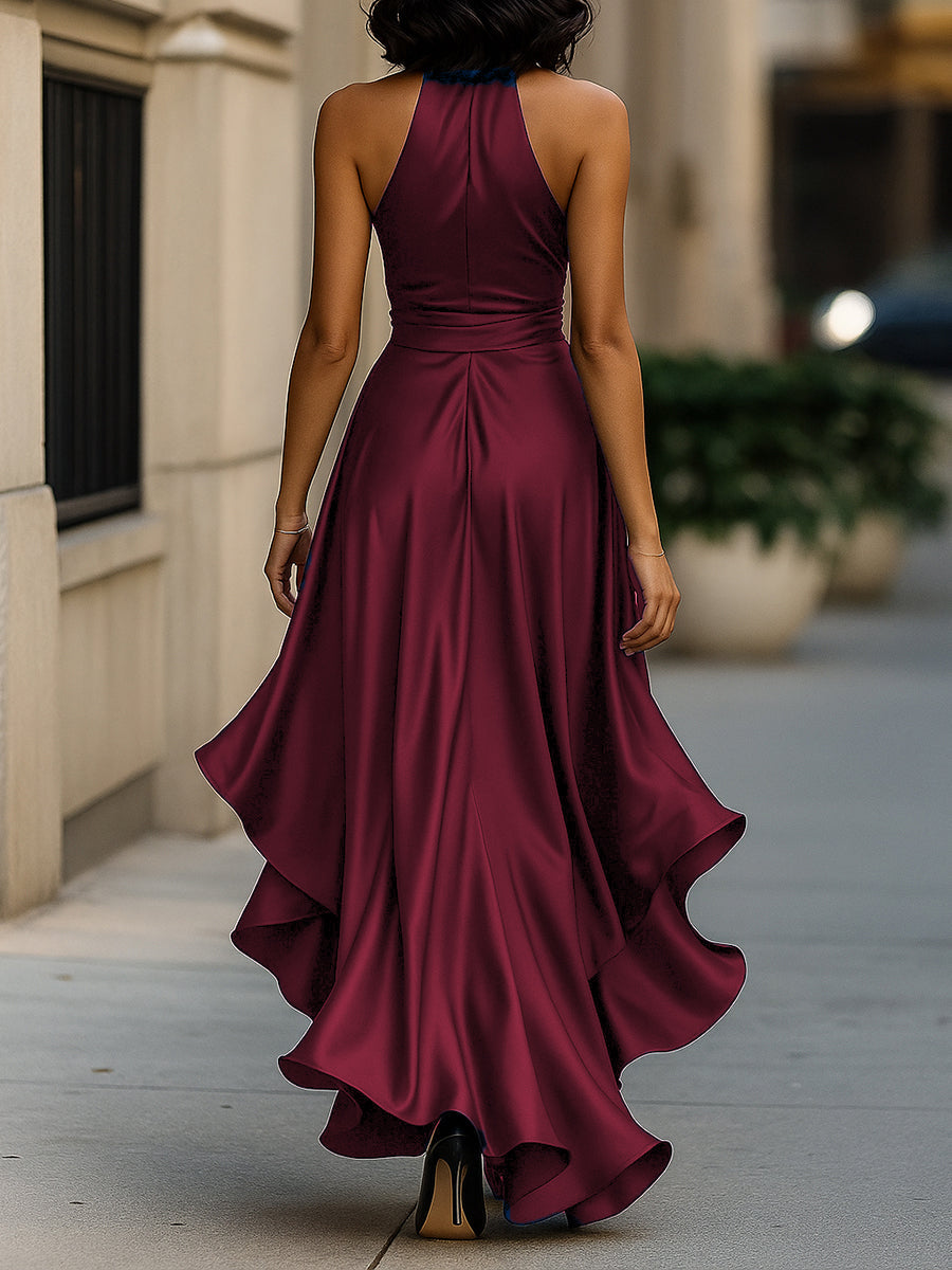 Callie Neckholder-Maxikleid mit Rüschenbesatz