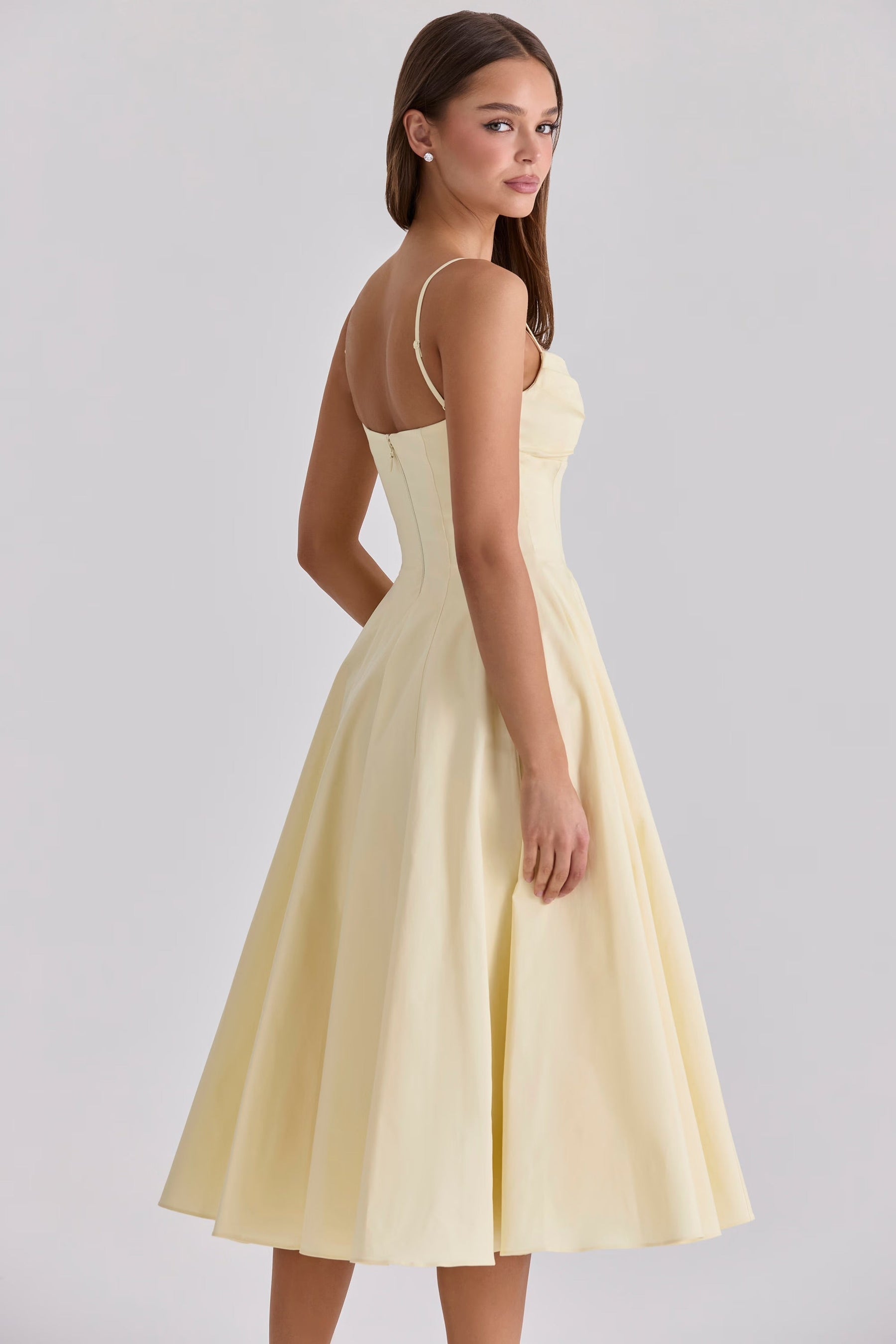 Seraphina Midi-Kleid mit Raffungen