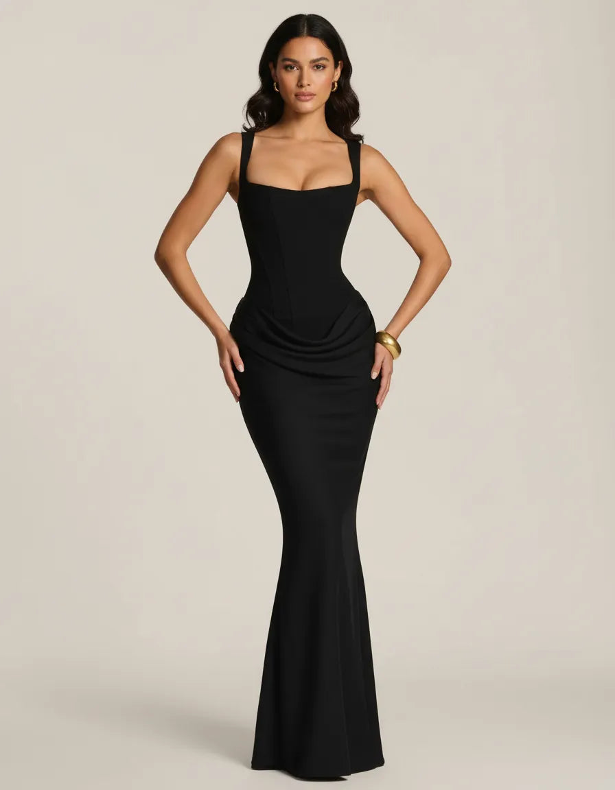 Amara Figurbetontes Midikleid