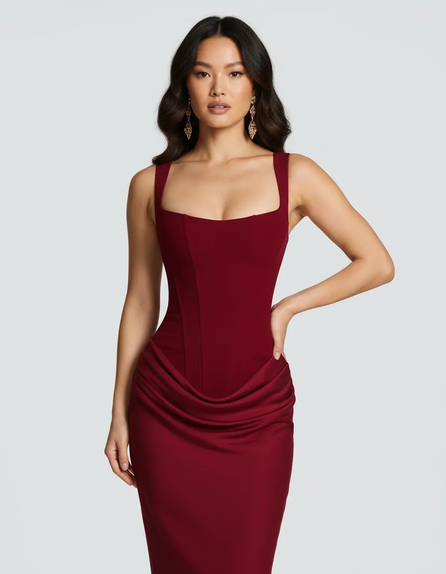 Amara Figurbetontes Midikleid