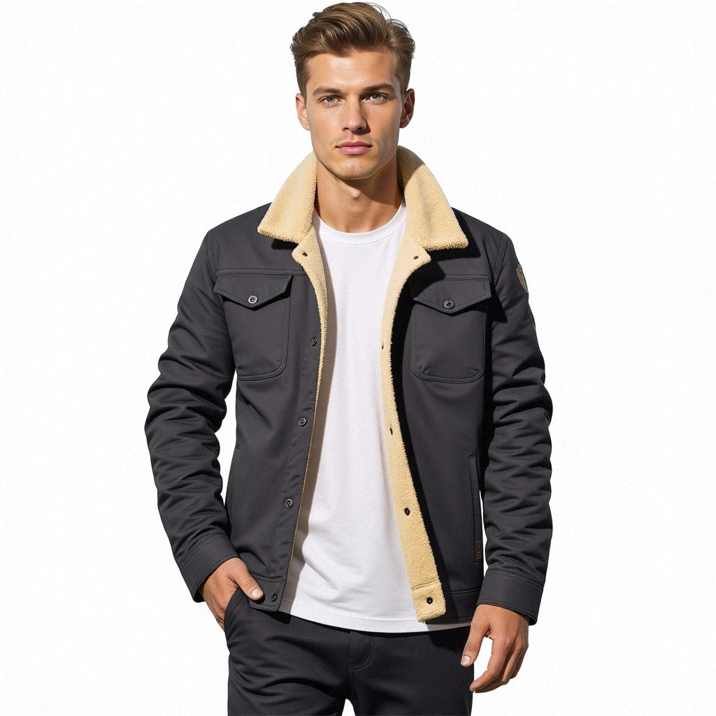 Herren-Winterjacke Mit Bequemer Passform