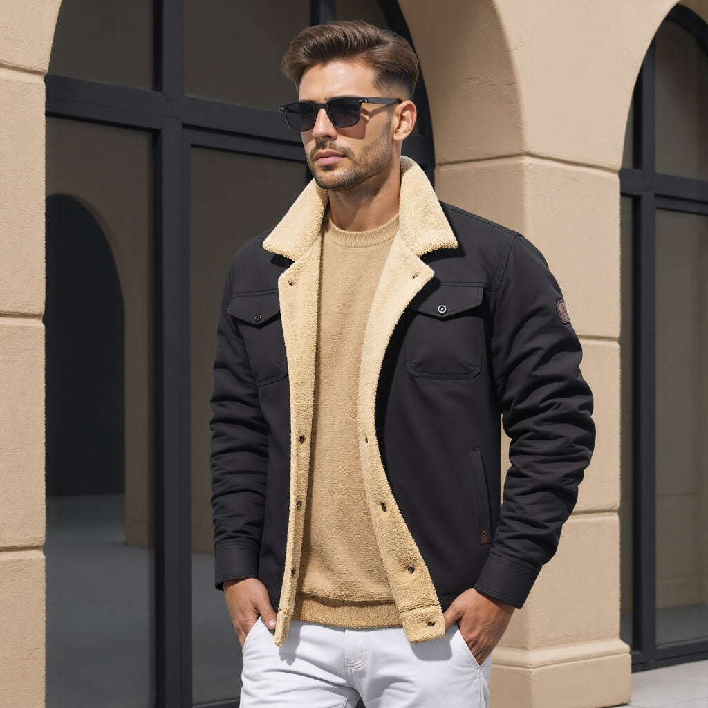 Herren-Winterjacke Mit Bequemer Passform
