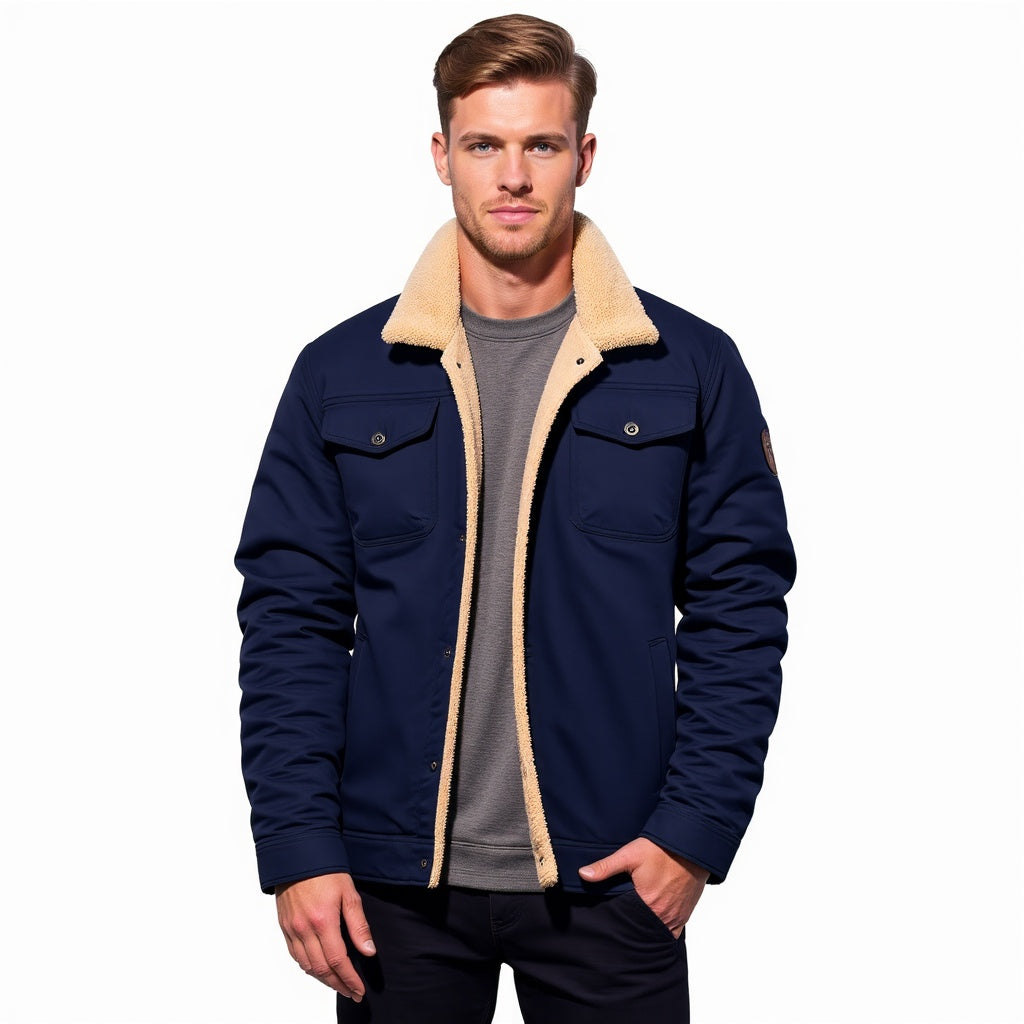 Herren-Winterjacke Mit Bequemer Passform