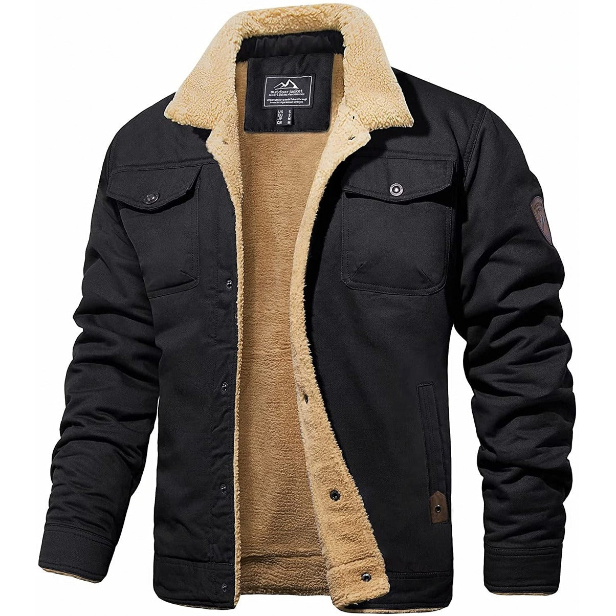 Herren-Winterjacke Mit Bequemer Passform