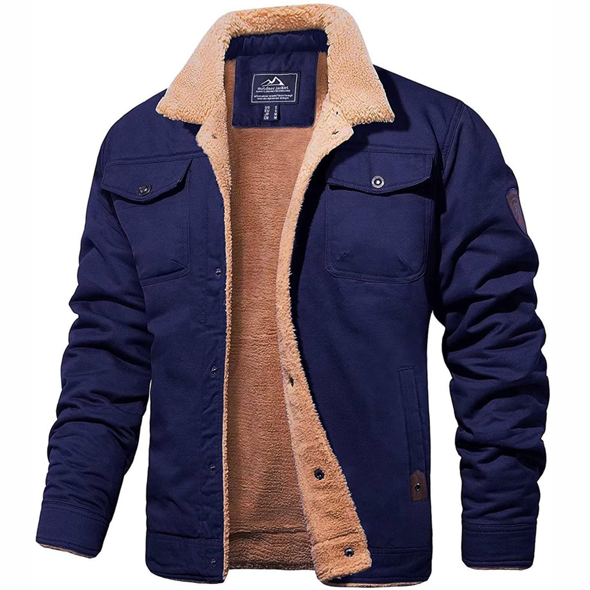 Herren-Winterjacke Mit Bequemer Passform
