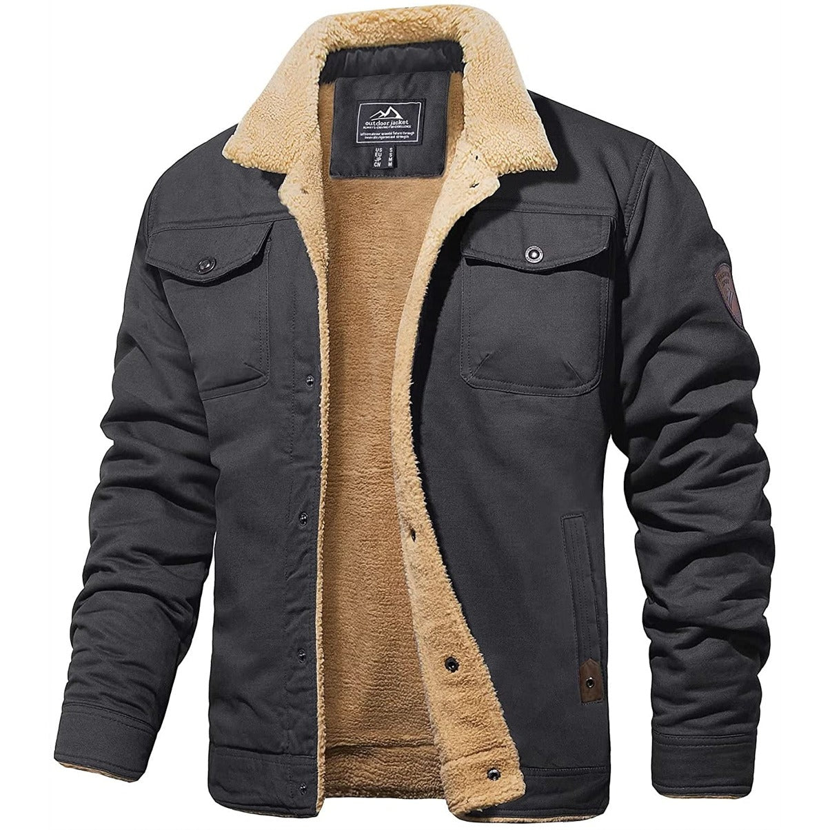 Herren-Winterjacke Mit Bequemer Passform