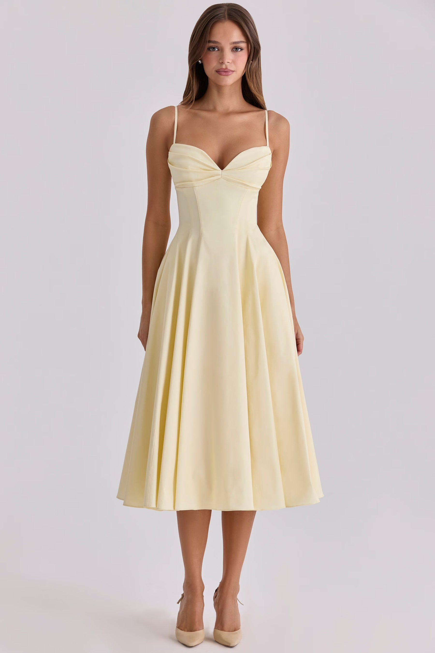 Seraphina Midi-Kleid mit Raffungen