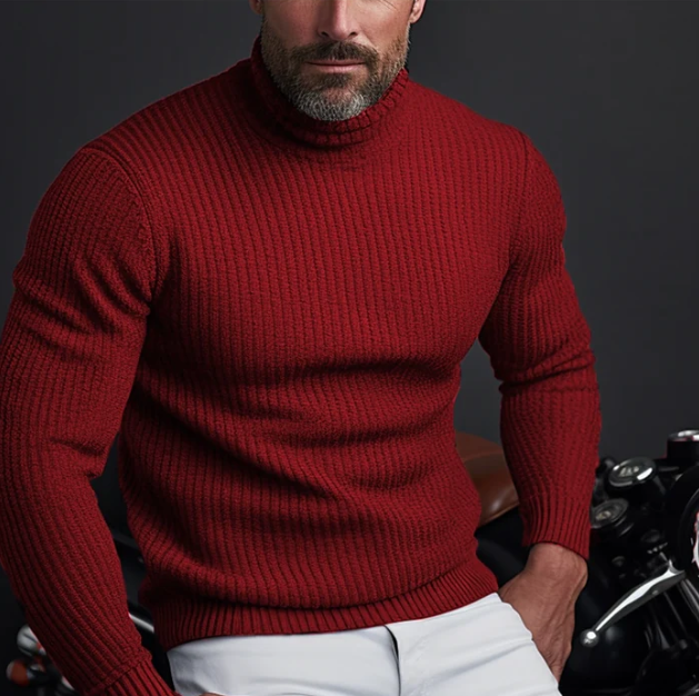 Armin Rollkragenpullover mit Rippenstruktur