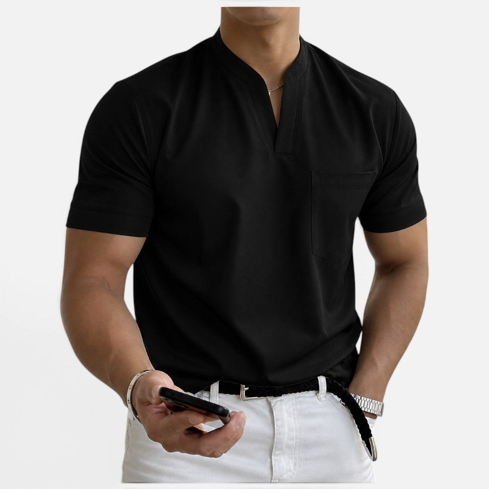 Herren-T-Shirt mit V-Ausschnitt